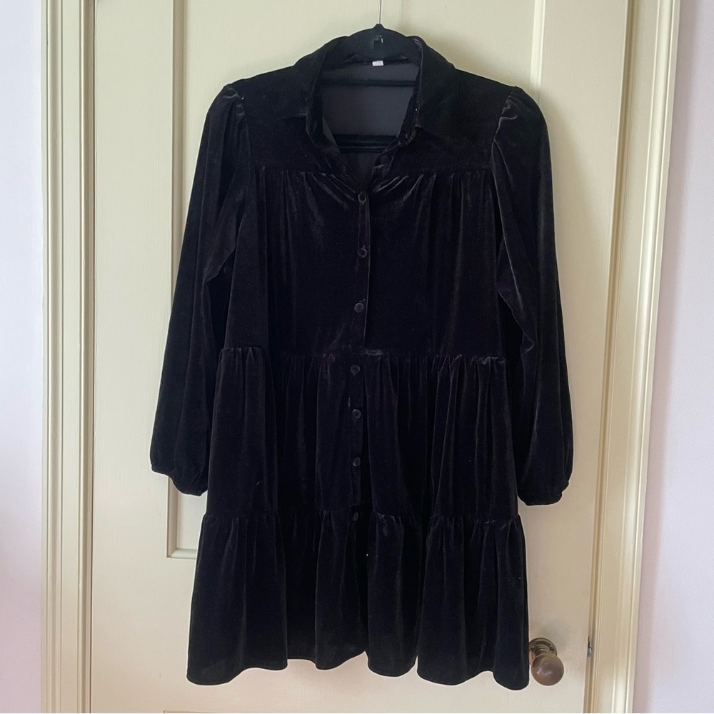 Velvet Shirt-Dress